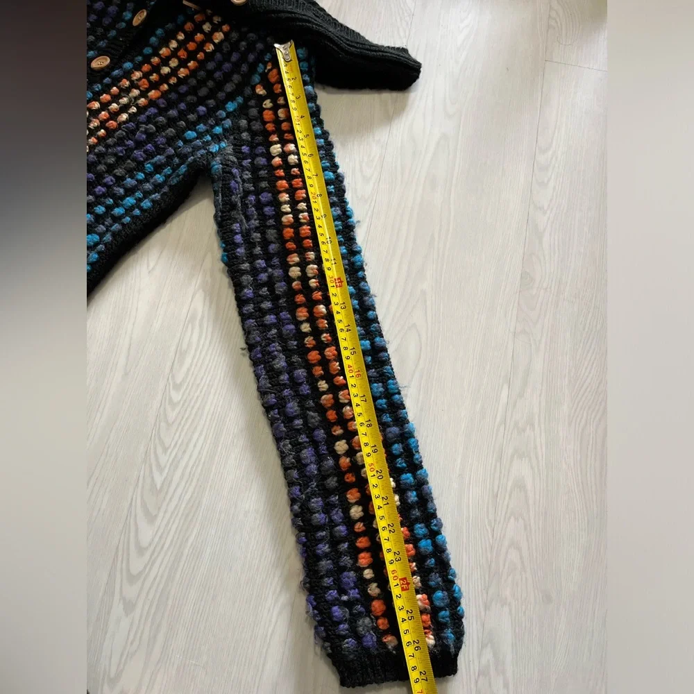 Nümph Multicoloured wool crochet jumper with buttons super unique - Picture 8 of 8